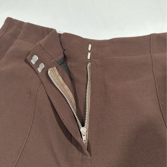 NWT $295‎ Mr. Larkin [ Medium ] Charlie Crepe Straight Pants in Brown - Picture 16 of 16